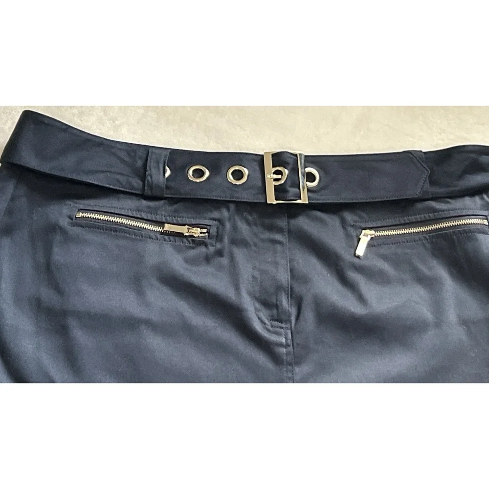 Jones New York Women' Signature‎ Belted Utility Stretch Skirt Size 16